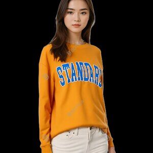 Korean oversized logo light sweatshirt